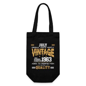Vintage Aged To Perfection July 1963 - Gift Bag for Bottles - black - Front