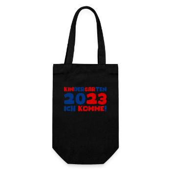 Kindergarten 2023 Ich Komme Mädchen Kita Geschenk - Geschenkbeutel für Flaschen - Schwarz - Vorne