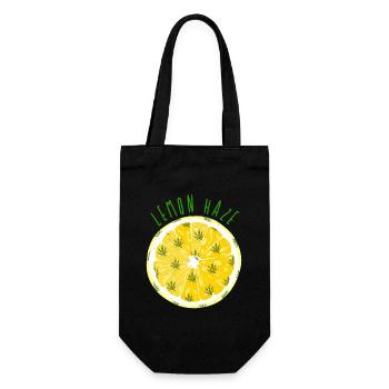 420 Lemon Haze - Geschenkbeutel für Flaschen - Schwarz - Vorne