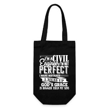 Civil Engineer Im A Civil Engineer I'm Not Perfect - Gift Bag for Bottles - black - Front