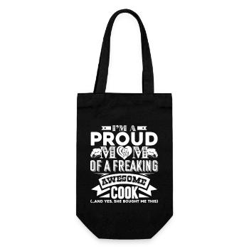 Cook I'm A Proud Mom Of A Cook - Gift Bag for Bottles - black - Front