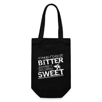 Cool martial arts saying for motivation Asian. - Gift Bag for Bottles - black - Front