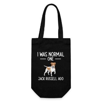 Jack Russell Terrier - Geschenkbeutel für Flaschen - Schwarz - Vorne