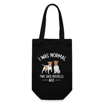 Jack Russell Terrier - Geschenkbeutel für Flaschen - Schwarz - Vorne