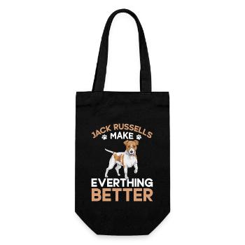 Jack Russell Terrier - Sac à bouteille - noir - Devant