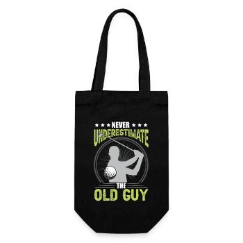 Never Underestimate The Old Guy - Gift Bag for Bottles - black - Front