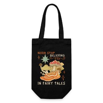 Contes de fées, contes de fées, faecore, champignons, drôle de dicton, - Sac à bouteille - noir - Devant