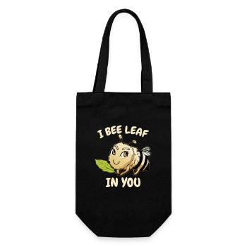 I Bee Leaf In You - Gift Bag for Bottles - black - Front