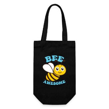 Bee Awesome - Gift Bag for Bottles - black - Front
