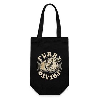 Furry Potato Cavy Lover Guniea Pig Rodent - Gift Bag for Bottles - black - Front