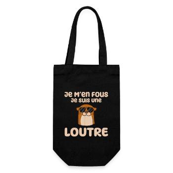 Je M'en Fous Je Suis Une Loutre Cadeau - Sac à bouteille - noir - Devant