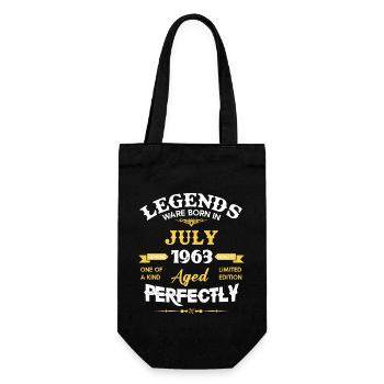 Vintage Aged To Perfection July 1963 - Gift Bag for Bottles - black - Front