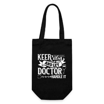 Doctor Let Doctor Handle It - Gift Bag for Bottles - black - Front
