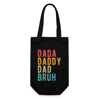 Dada Daddy Dad Bruh - Gift Bag for Bottles - black - Front