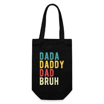 Dada Daddy Dad Bruh - Gift Bag for Bottles - black - Front