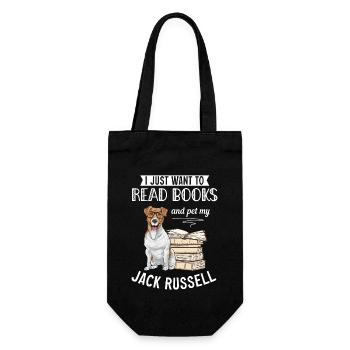 Jack Russell Terrier - Geschenkbeutel für Flaschen - Schwarz - Vorne