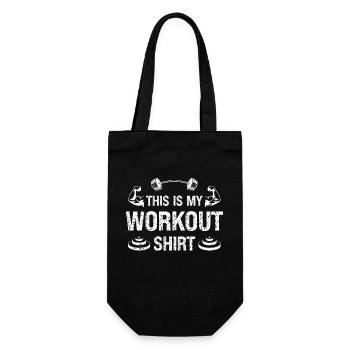 Das ist mein Trainingsshirt - - Geschenkbeutel für Flaschen - Schwarz - Vorne