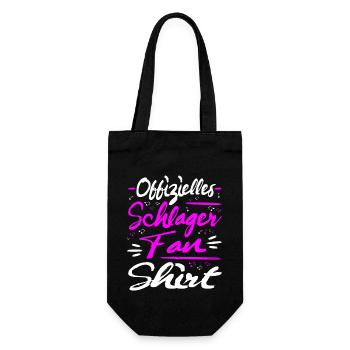 Offizielles Schlager Fan Shirt Schlagermusik - Geschenkbeutel für Flaschen - Schwarz - Vorne