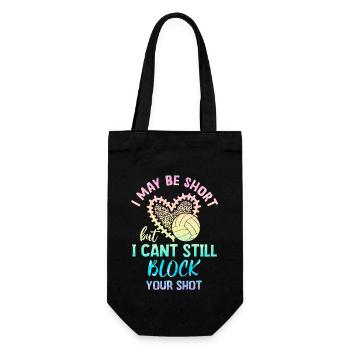 Ich kann deinen Schuss blockieren Beachvolleyball - Geschenkbeutel für Flaschen - Schwarz - Vorne