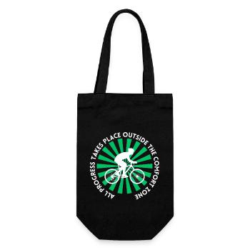 MTB Road Bike Cyclist Leave your comfort zone - Gift Bag for Bottles - black - Front