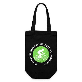 MTB Road Bike Cyclist Leave your comfort zone - Gift Bag for Bottles - black - Front