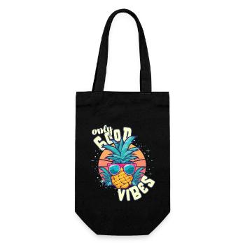 Only Good Vibes: Good Life Pineapple with Sunglasses - Gift Bag for Bottles - black - Front