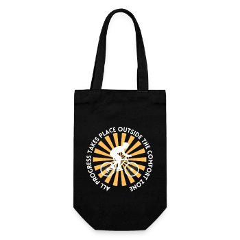 MTB Road Bike Cyclist Leave your comfort zone - Gift Bag for Bottles - black - Front