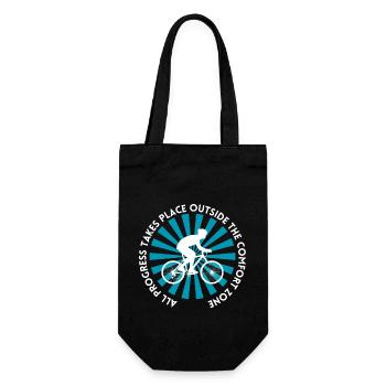 MTB Road Bike Cyclist Leave your comfort zone - Gift Bag for Bottles - black - Front