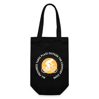 MTB Road Bike Cyclist Leave your comfort zone - Gift Bag for Bottles - black - Front