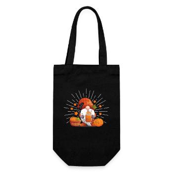 Feuilles d’automne Gnome Café Drôle saison d’automne - Sac à bouteille - noir - Devant
