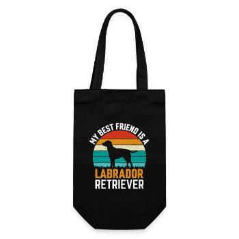 MON MEILLEUR AMI EST UN LABRADOR RETRIEVER - Sac à bouteille - noir - Devant