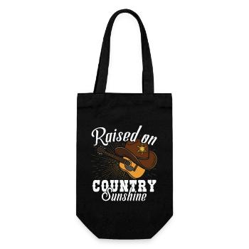 Raised On Country Sunshine - Gift Bag for Bottles - black - Front