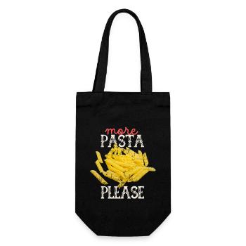 Pasta, macaroni spaghetti funny saying - Gift Bag for Bottles - black - Front