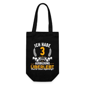 Geselle Gesellenprüfung bestanden Gesellen - Geschenkbeutel für Flaschen - Schwarz - Vorne