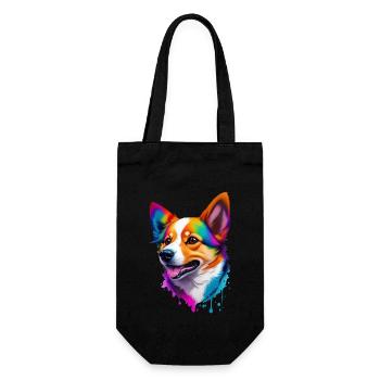 Corgi Colorful Dog Rainbow Dog Breed - Sac à bouteille - noir - Devant