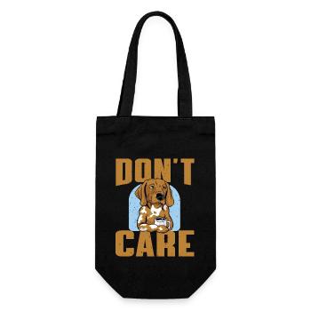 Lustiger Kaffee Trinken Hundeliebhaber Hunde - Geschenkbeutel für Flaschen - Schwarz - Vorne