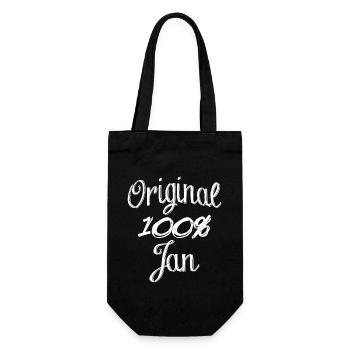 Original 100% Jan - Gift Bag for Bottles - black - Front