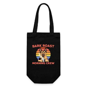 Lustiger Dunkler Kaffee Hund Schwarzer Kaffee - Geschenkbeutel für Flaschen - Schwarz - Vorne