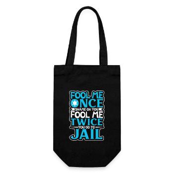 Police Cop Officer Police Office - Gift Bag for Bottles - black - Front
