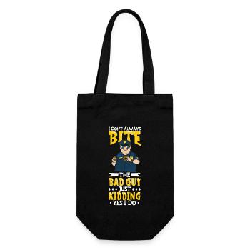 Police Cop Officer Police Office - Gift Bag for Bottles - black - Front