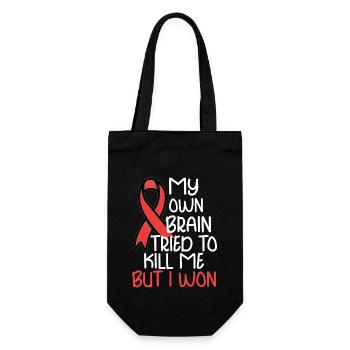 Brain Surgery Joke Brain Surgery Awareness Gift - Gift Bag for Bottles - black - Front