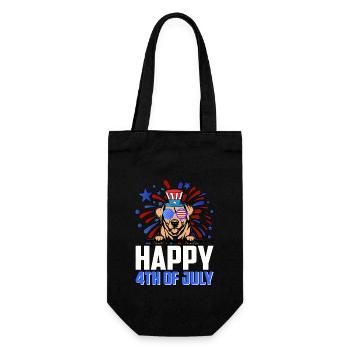 HAPPY 4TH OF JULY - Geschenkbeutel für Flaschen - Schwarz - Vorne