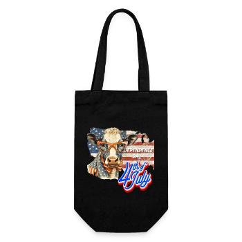 July 4 - U.S. Independence Day - Gift Bag for Bottles - black - Front