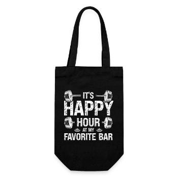 It's happy hour at my favorite bar - - Gift Bag for Bottles - black - Front