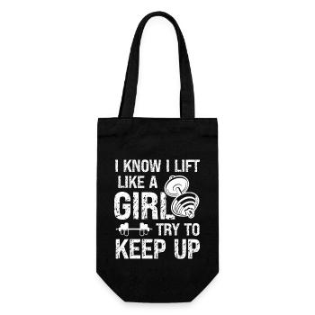 Je sais que je soulève comme une fille - essayez le mitz - Sac à bouteille - noir - Devant
