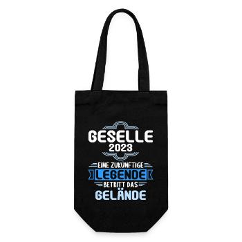 Geselle Gesellenprüfung bestanden Gesellen - Geschenkbeutel für Flaschen - Schwarz - Vorne