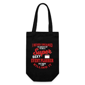 Funny event planner saying - Gift Bag for Bottles - black - Front
