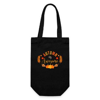 Autumn is fantastic autumn vibes leaves - Gift Bag for Bottles - black - Front
