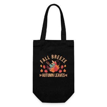 Herbstbrise Herbstblätter Ahornblatt Thanksgiving - Geschenkbeutel für Flaschen - Schwarz - Vorne