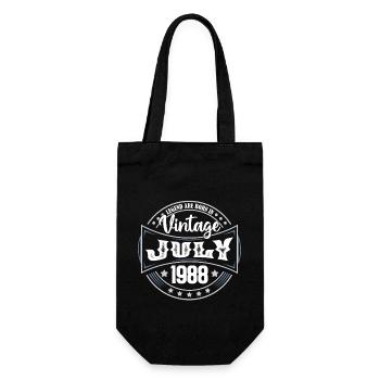 Juli 1988. Geburtstagsgeschenk Juli 1988. - Geschenkbeutel für Flaschen - Schwarz - Vorne